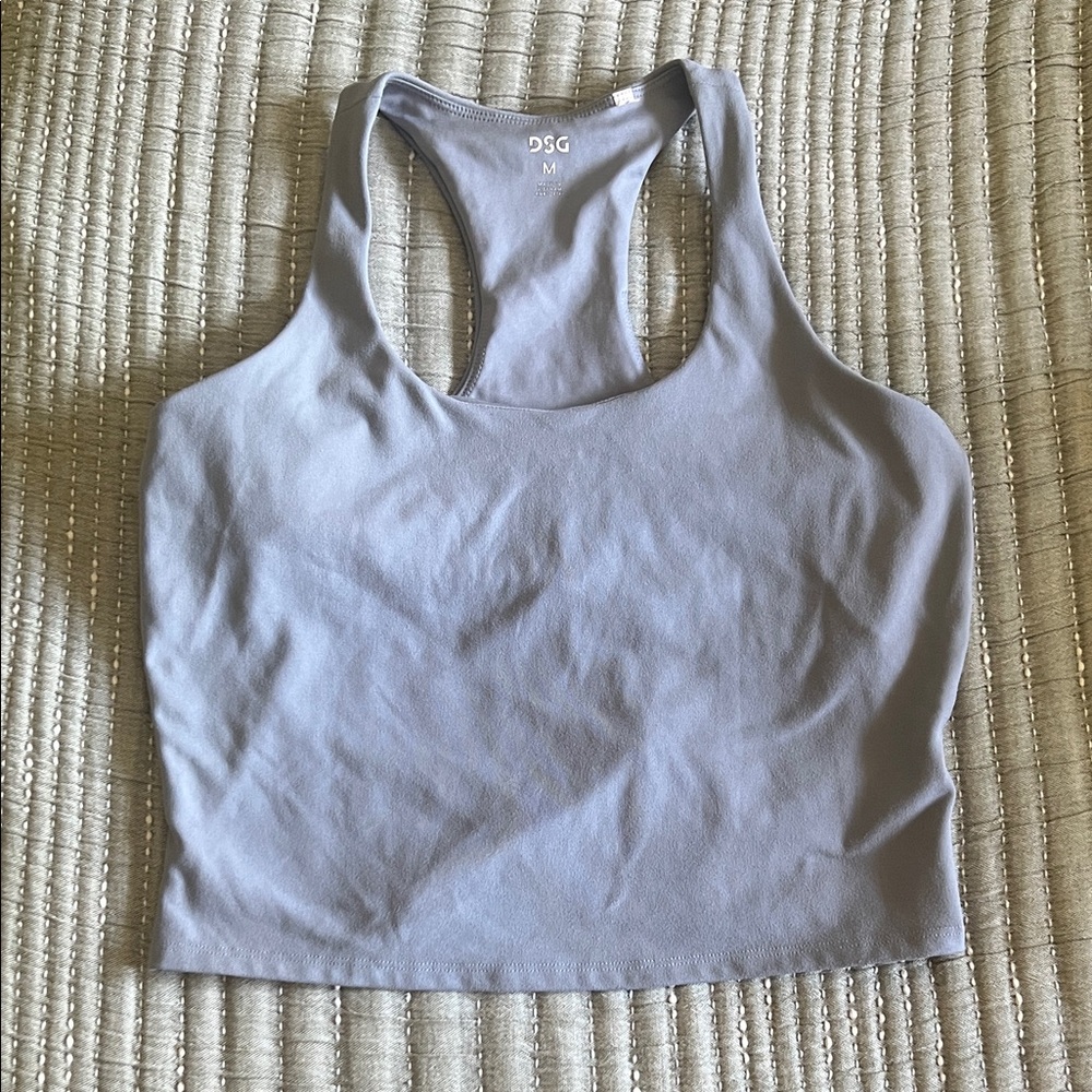 DSG Heather Gray Athletic Sports Tank Bra